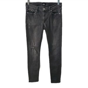 Hudson Distressed Jeans Womens Size 27 Ankle Krista Gray Stretch Super‎ Skinny